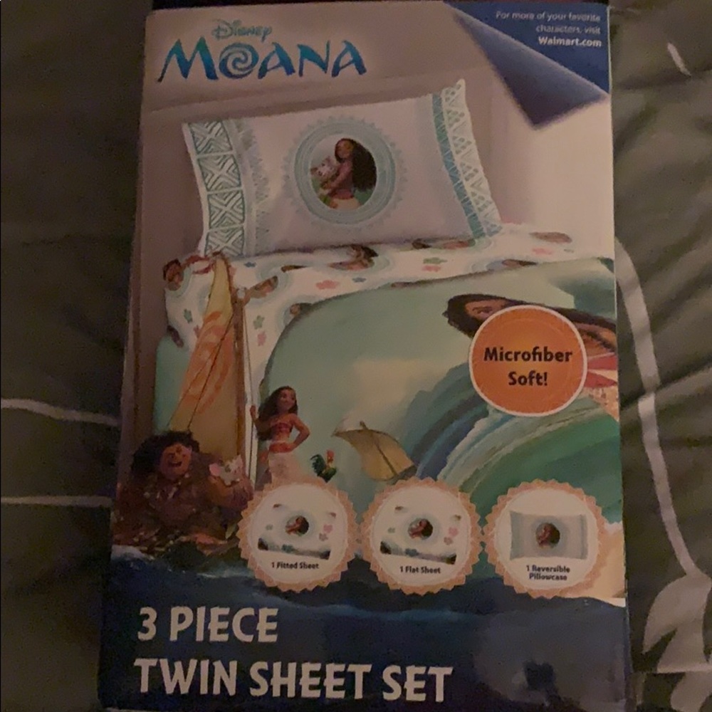Disney Moana 3 piece Twin Sheet Set